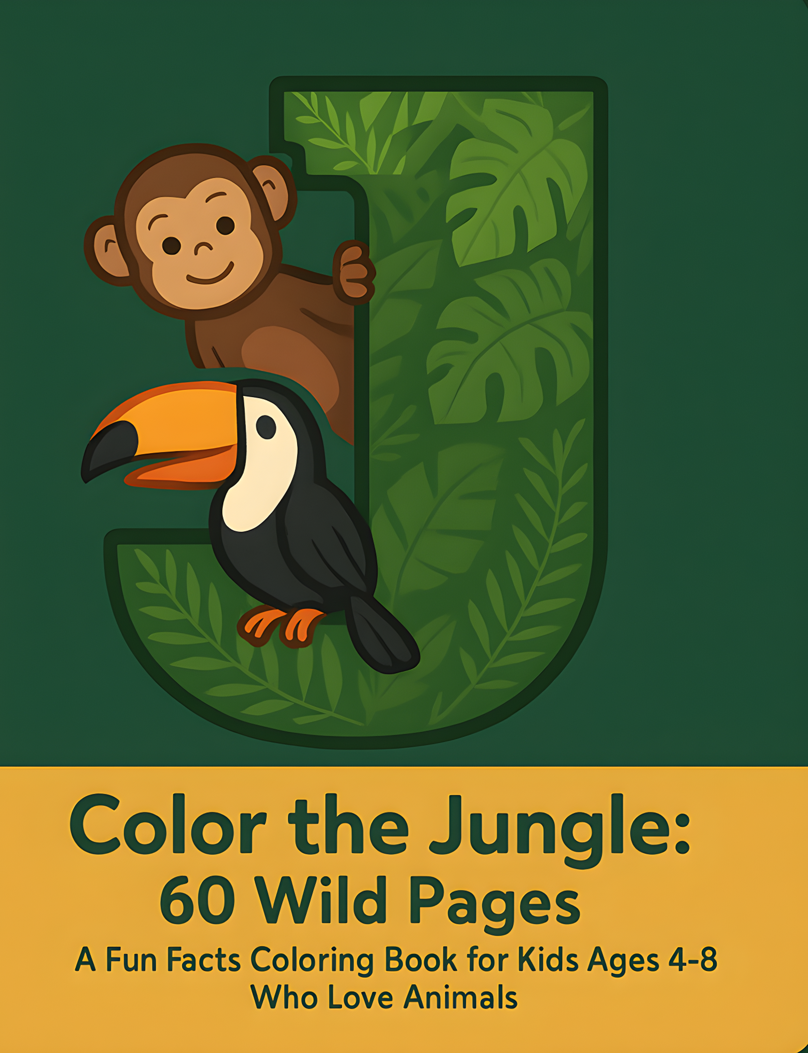Cover of Color the Jungle: 60 Wild Pages by Brice Armel Zingui