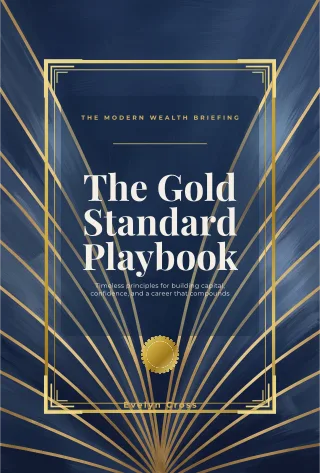Business book cover template — Gold Standard