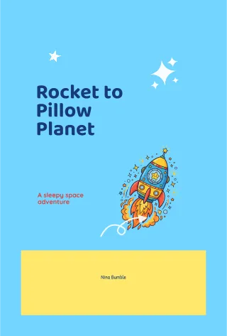 Children's book cover template — Rocket Bedtime