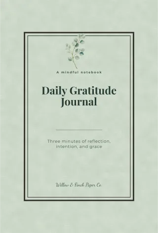 Journal cover template — Sage Gratitude
