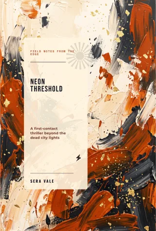 Sci-fi cover template — Neon Threshold