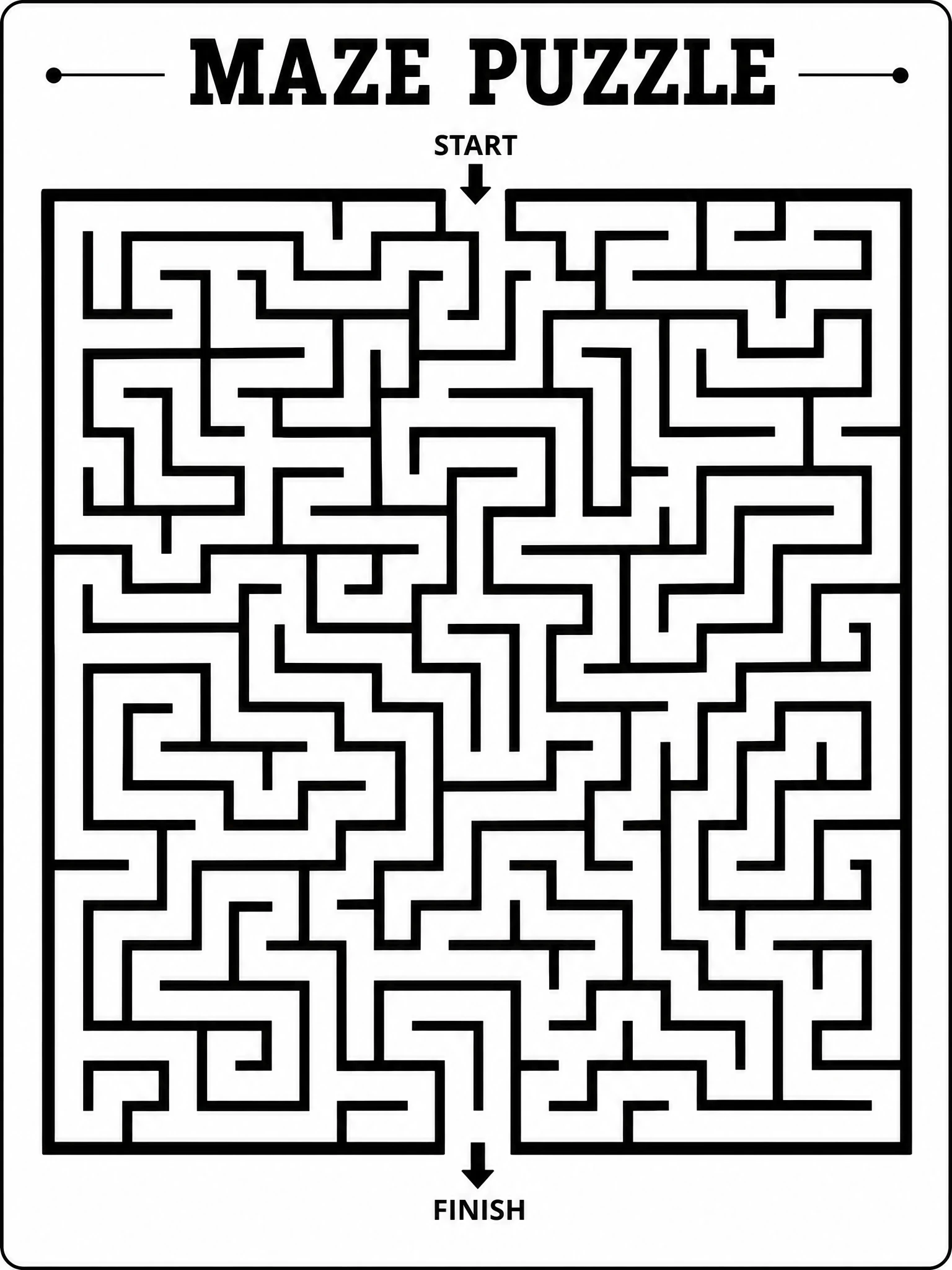 Example Mazes puzzle page from KDP Builder generator