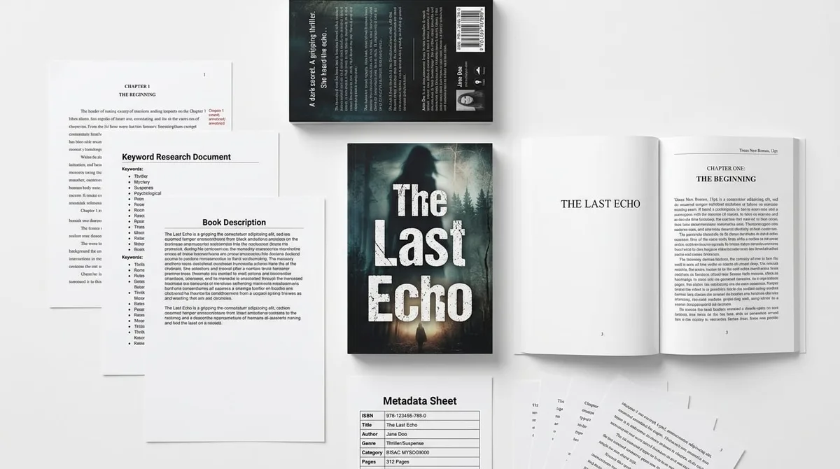 Exploded view of the book package and cover files