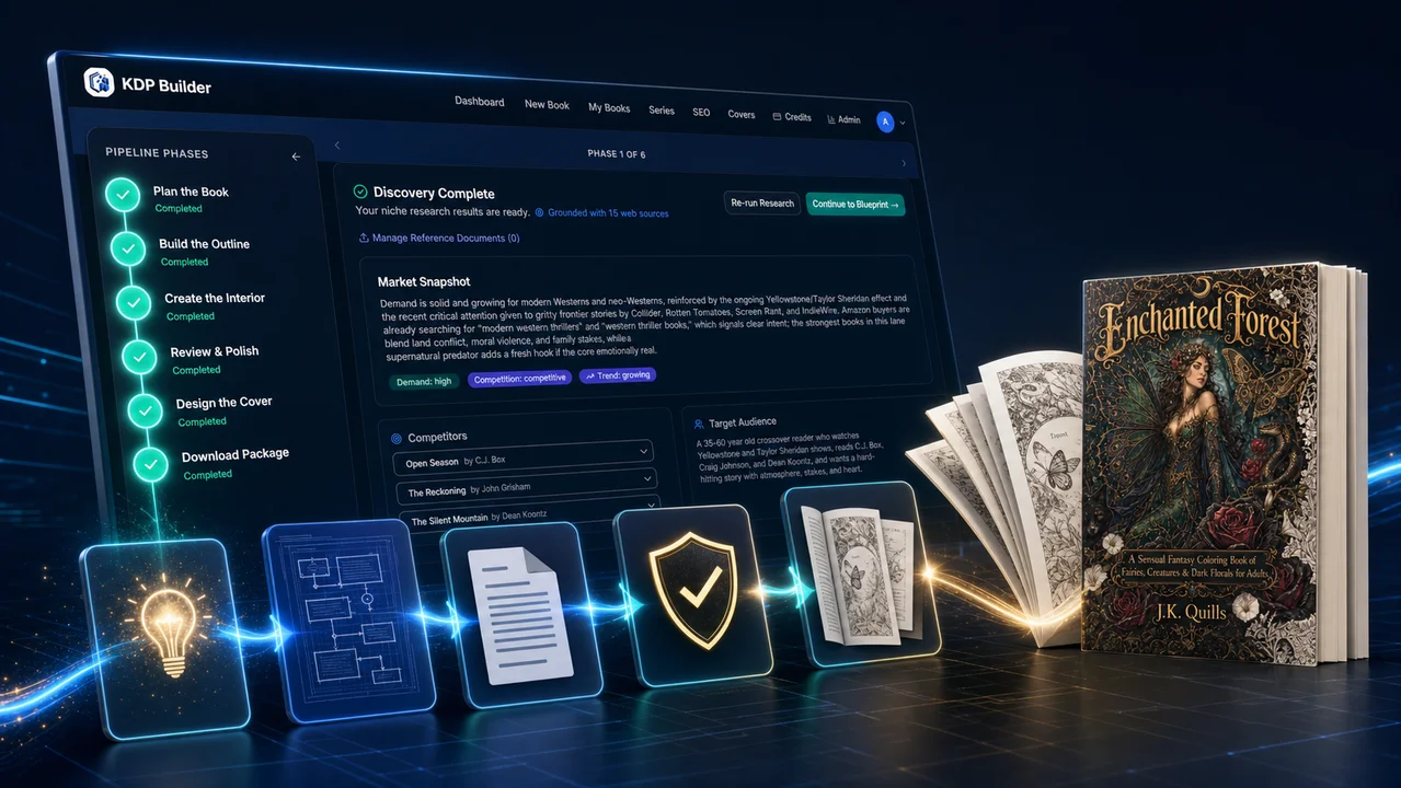 KDP Builder demo — watch the idea-to-book workflow