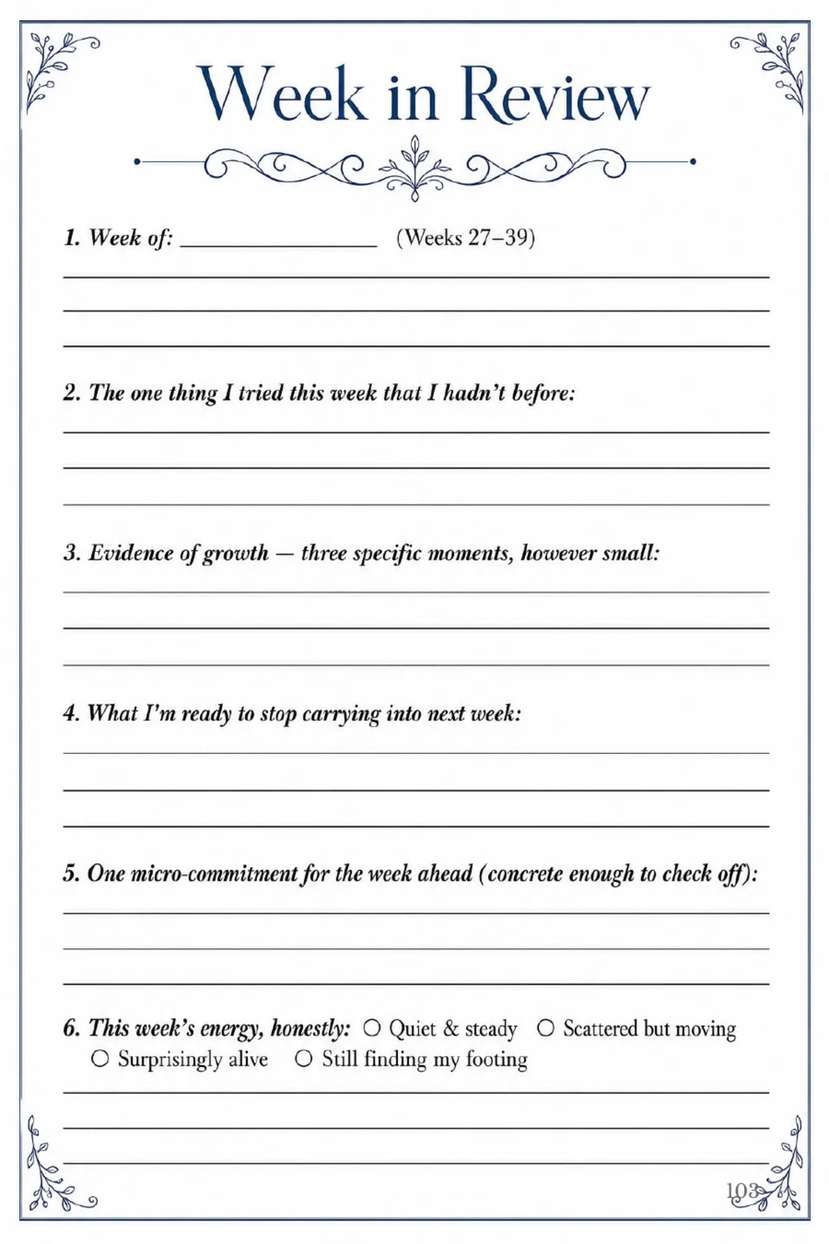 The Five-Minute Morning — actual interior page