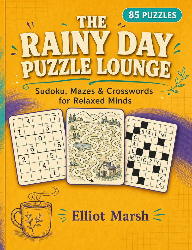 The Rainy Day Puzzle Lounge — actual generated cover