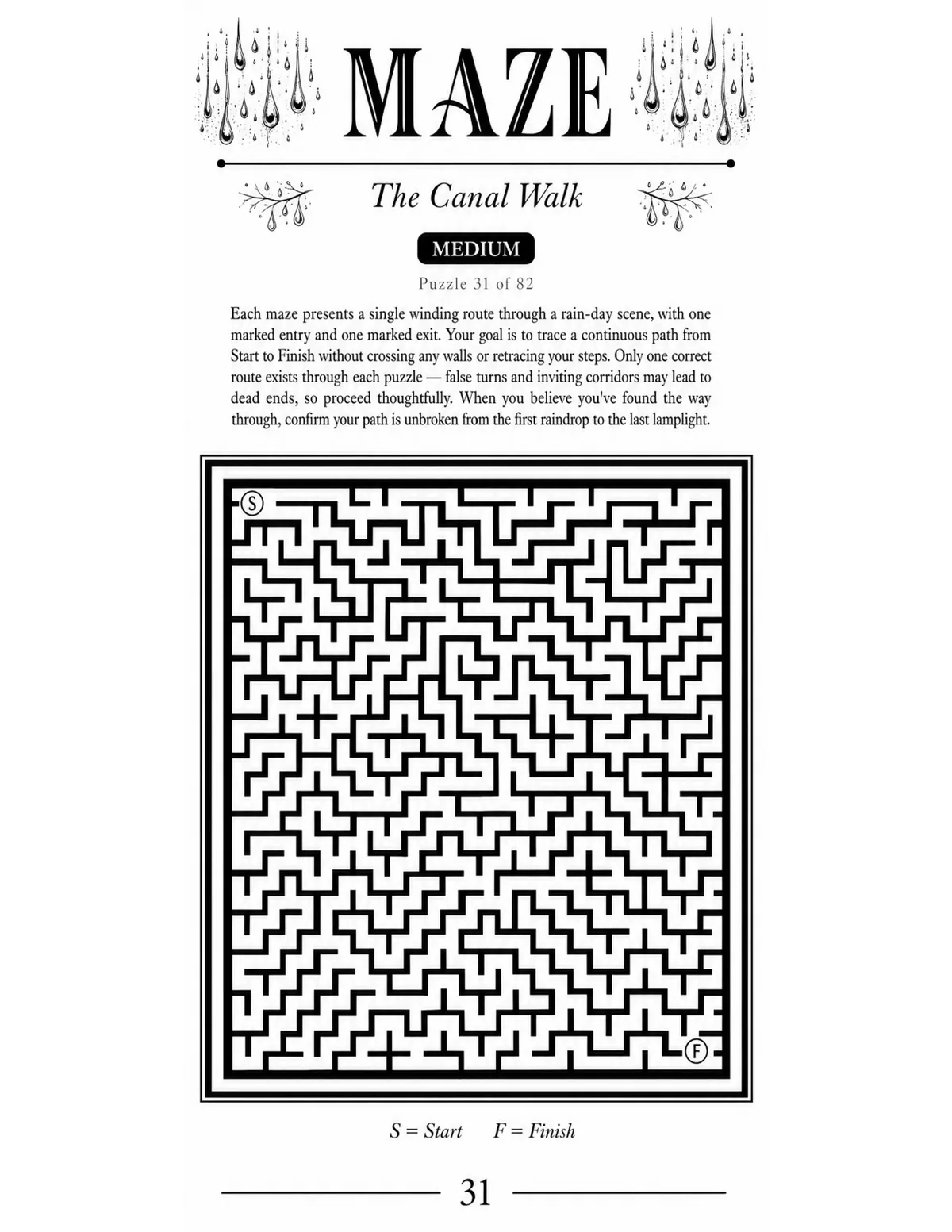 The Rainy Day Puzzle Lounge — actual interior page