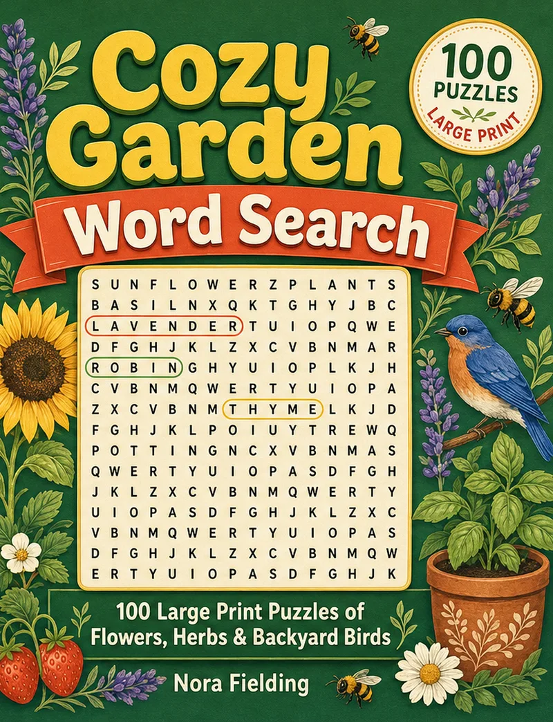 Cozy Garden Word Search — actual generated cover